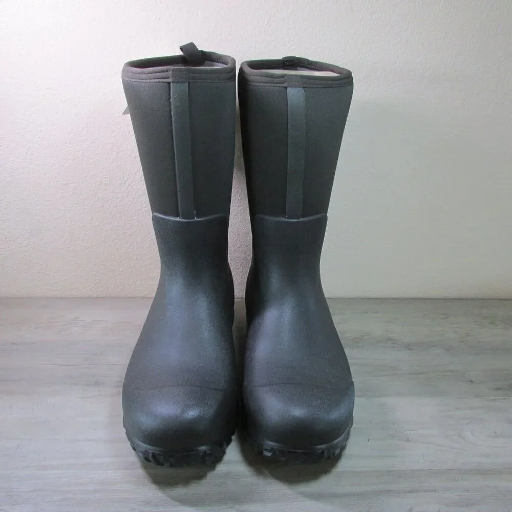Bogs Men's Kiesau Waterproof Insulated Rain Mud Garden Boots Dark Brown